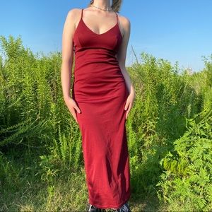 Floor length strappy dress